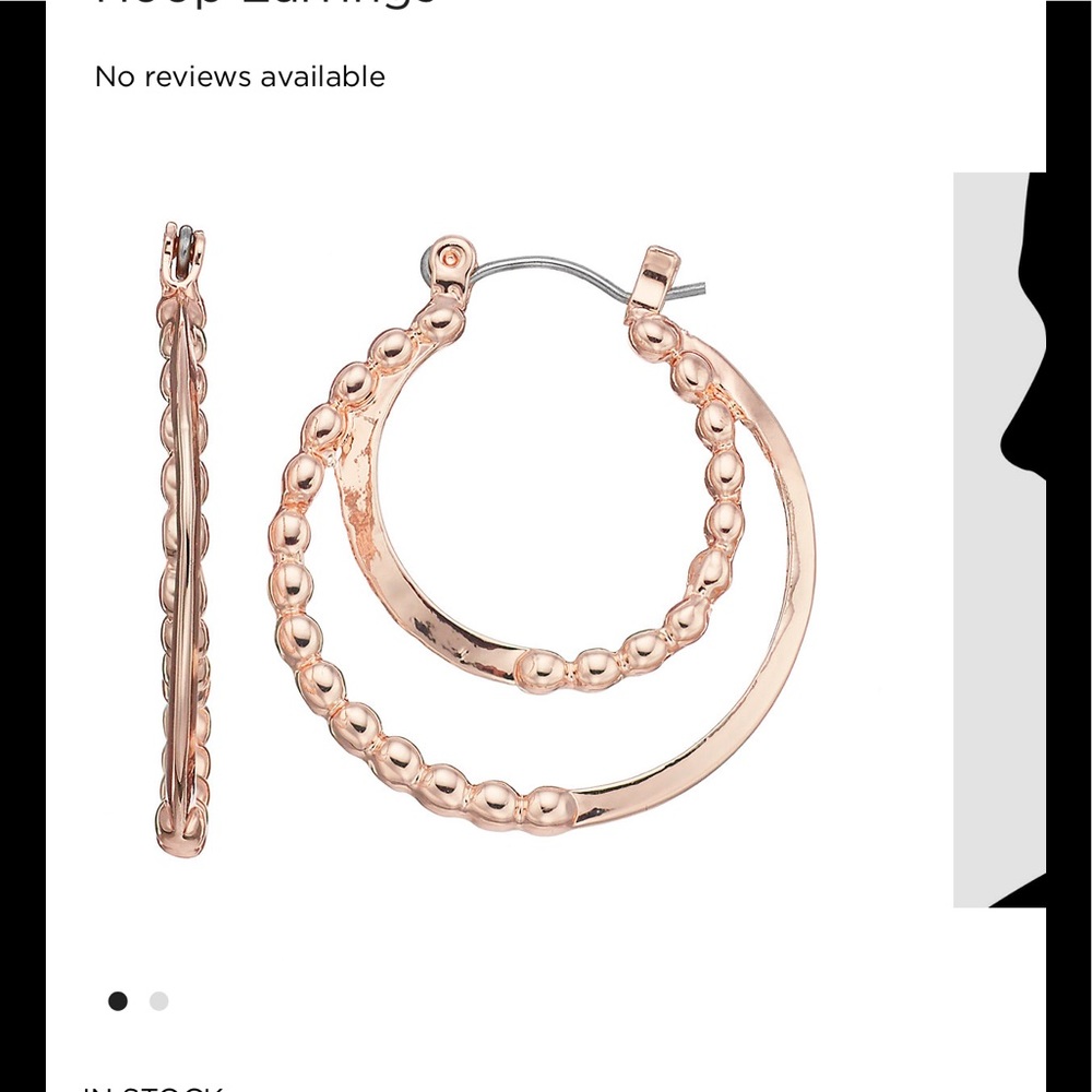 ✅Metal/Beaded Nickel Free Concentric Hoop Earrings